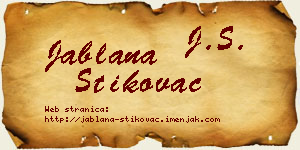 Jablana Štikovac vizit kartica